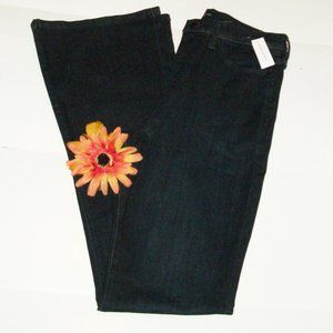 BANANA REPUBLIC 31 Long High Rise Flare Stretch Jeans NWT Dark Blue